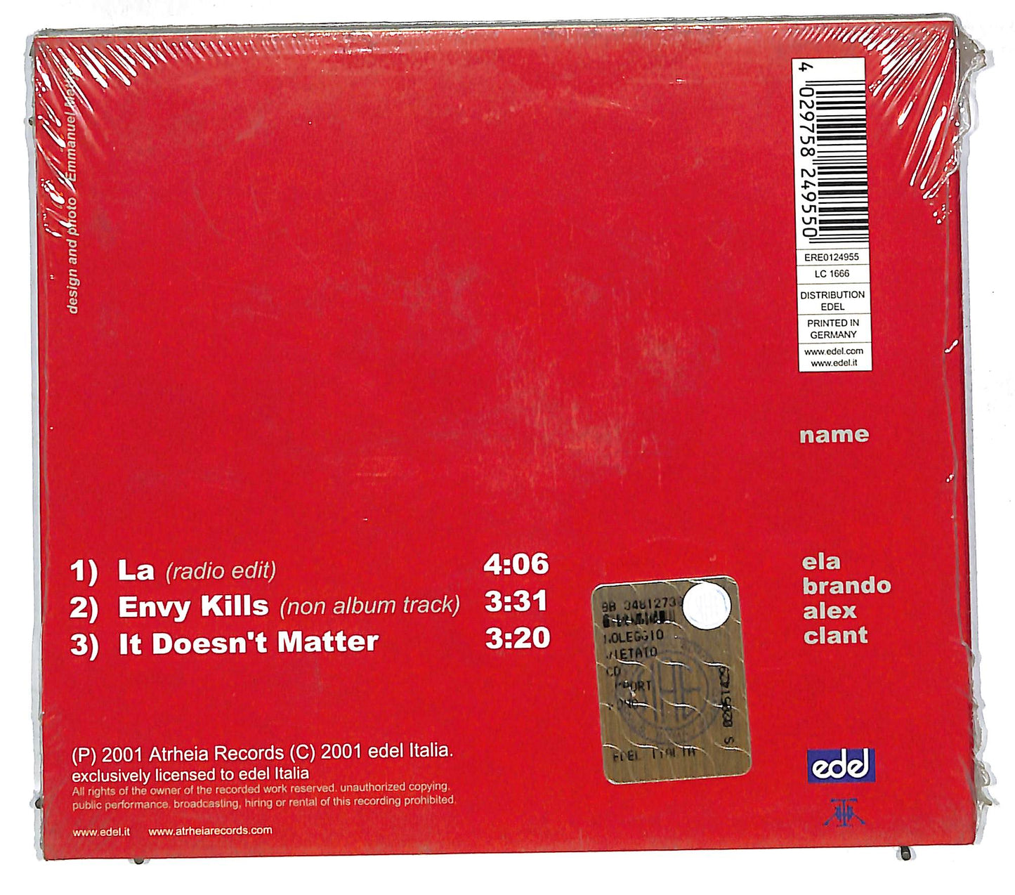 EBOND Name - La DIGIPACK CD CD111745