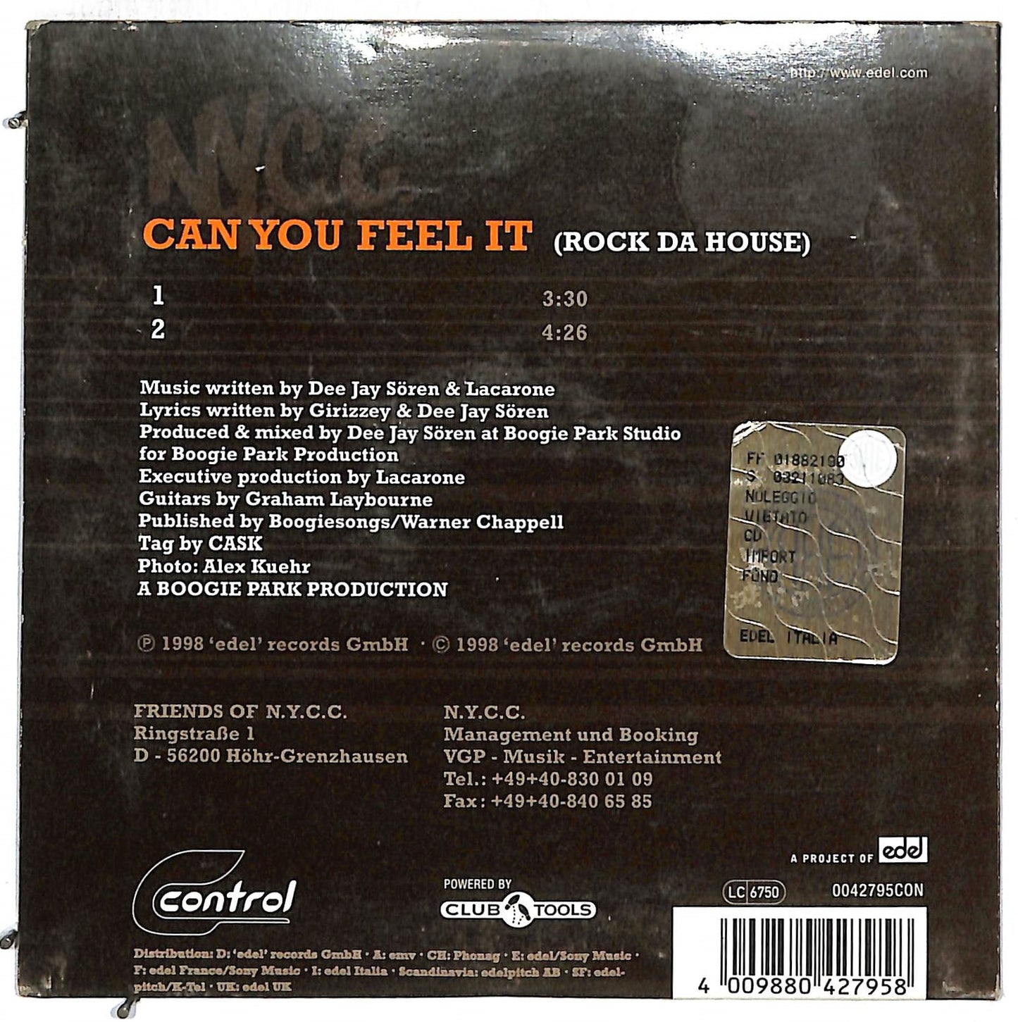 EBOND N.Y.C.C. - Can You Feel It (Rock Da House) CD CD111756