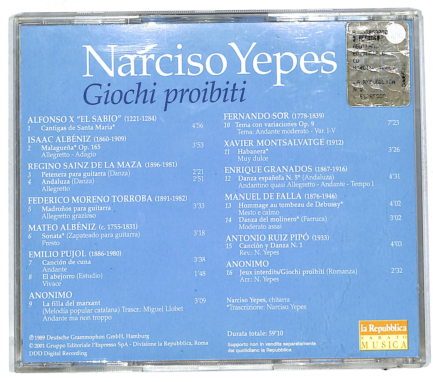 EBOND Narciso Yepes - Giochi Proibiti CD CD111778