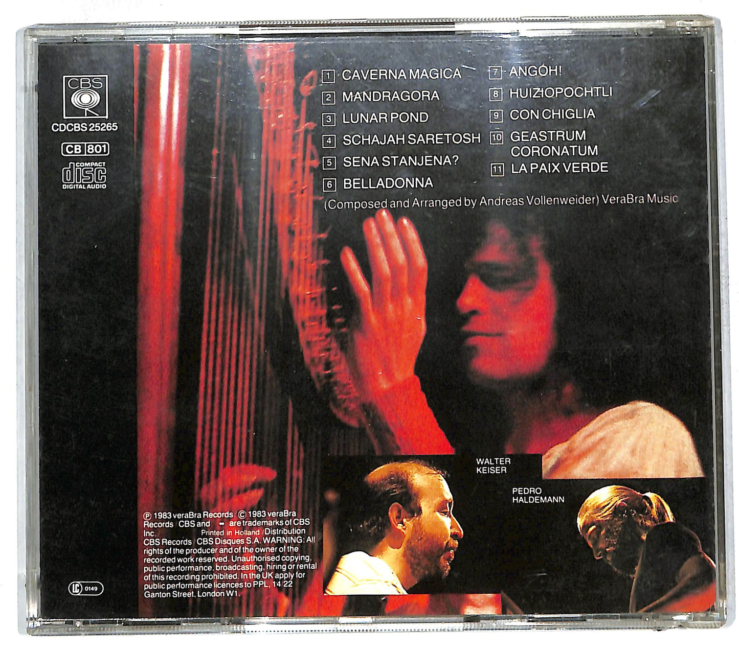 EBOND Andreas Vollenweider - Caverna Magica (...Under The Tree - In The Cave...) CD CD111818