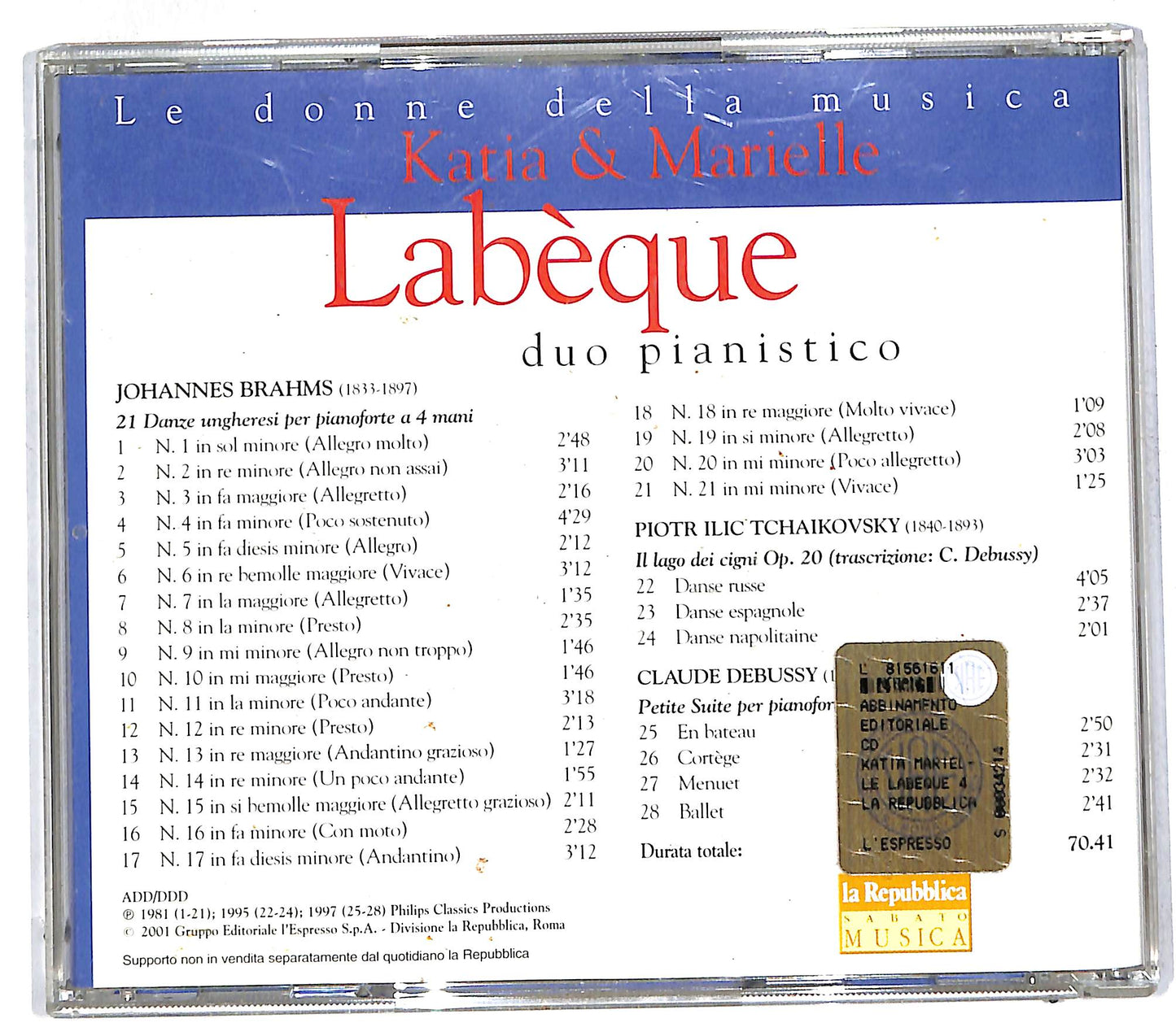 EBOND Le donne della musica - Katia and Marielle Labeque CD CD111867