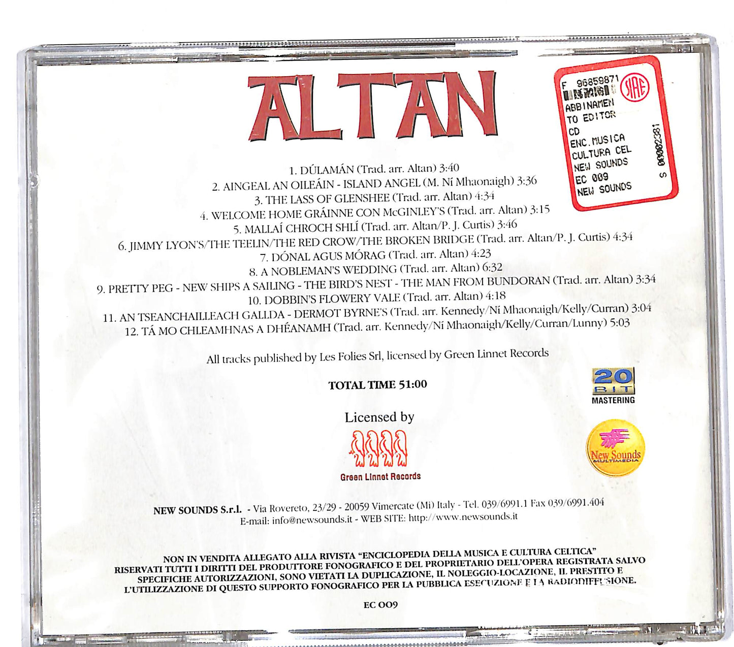 EBOND Altan - Enciclopedia Della Musica E Cultura Celtica CD CD111953