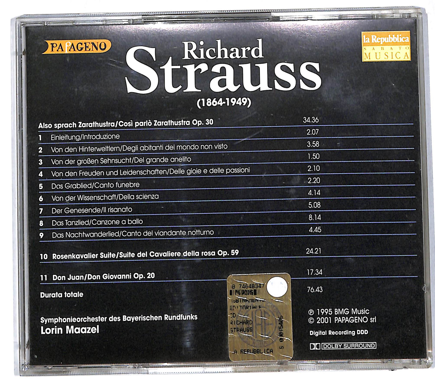 EBOND Richard Strauss - Also Sprach Zarathustra CD CD111962