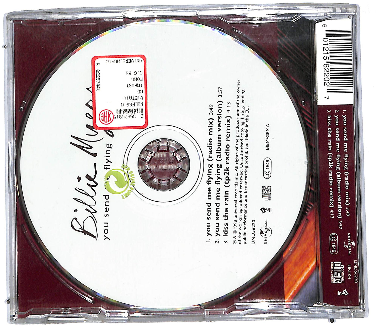 EBOND Billie Myers - You Send Me Flying CD CD111969