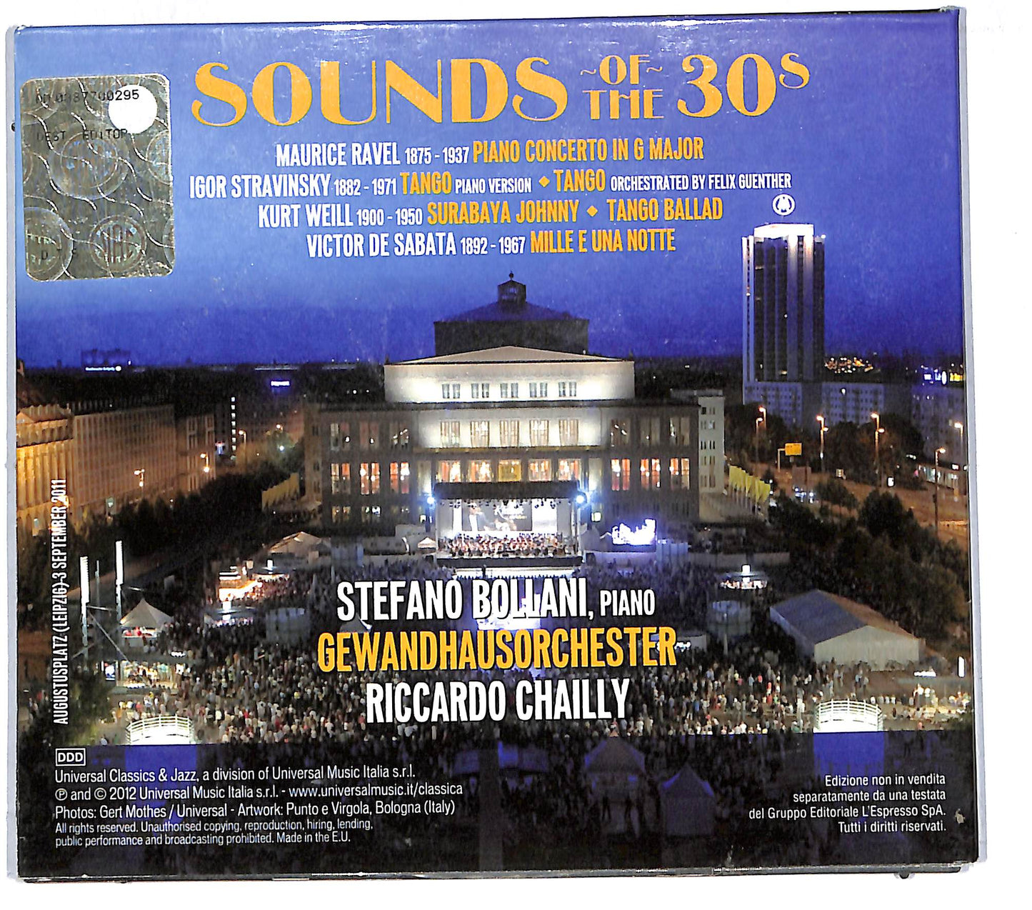 EBOND Stefano Bollani , Gewandhausorchester , Riccardo Chailly - Sounds Of The 30s CD CD111976