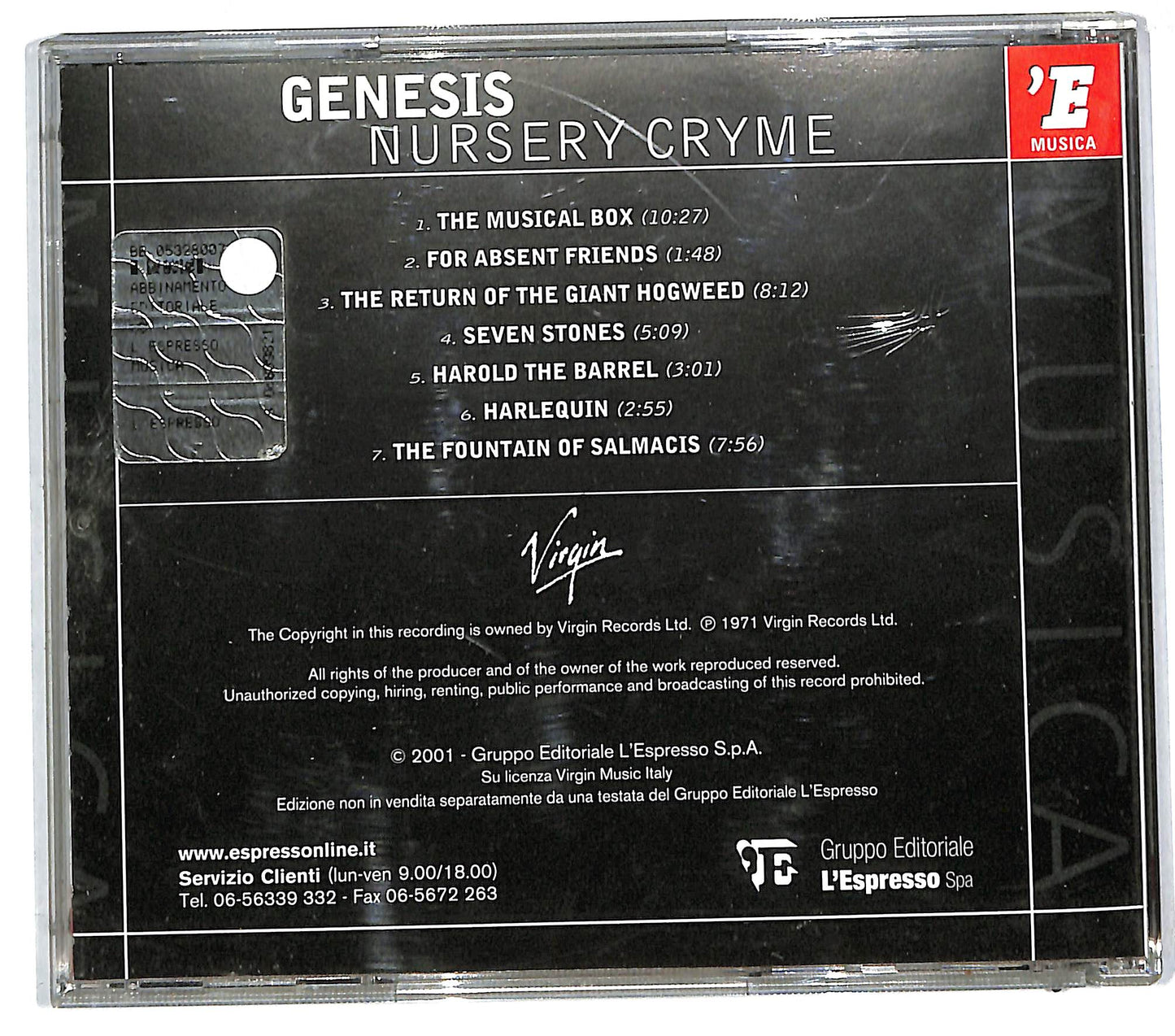 EBOND Genesis - Nursery Cryme CD CD112021