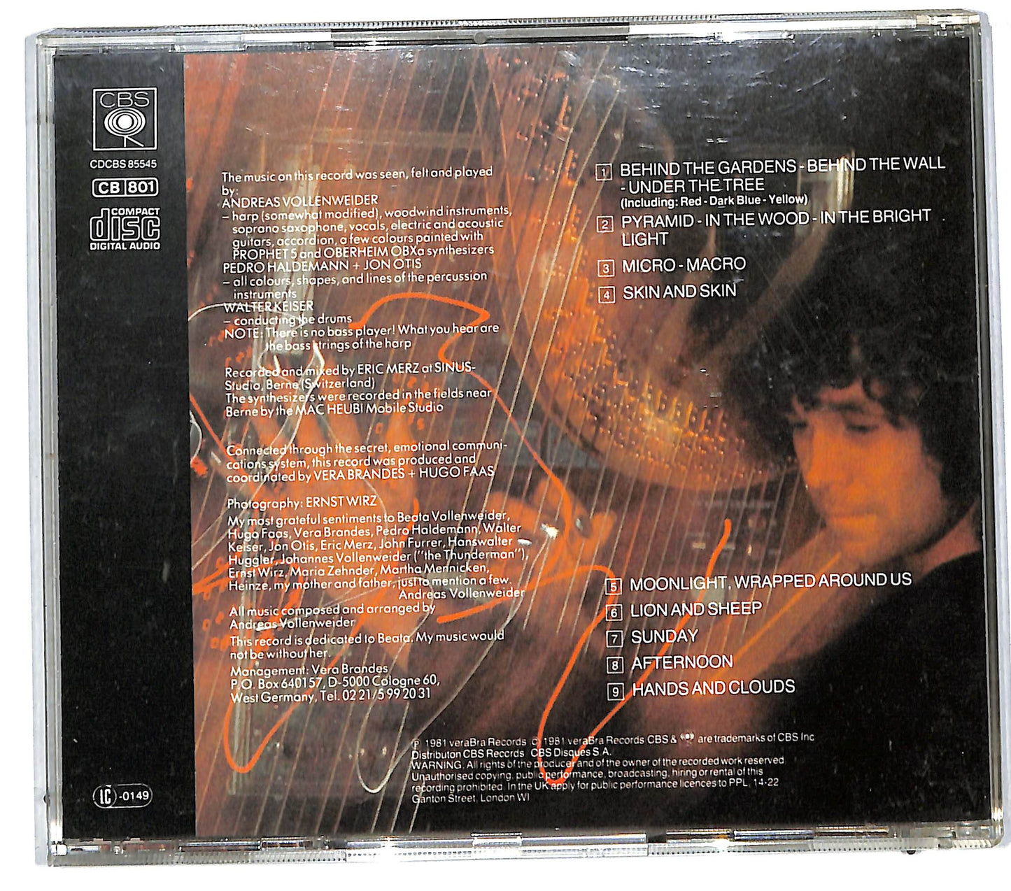EBOND Andreas Vollenweider - ...Behind The Gardens - Behind The Wall - Under The Tree... CD CD112034