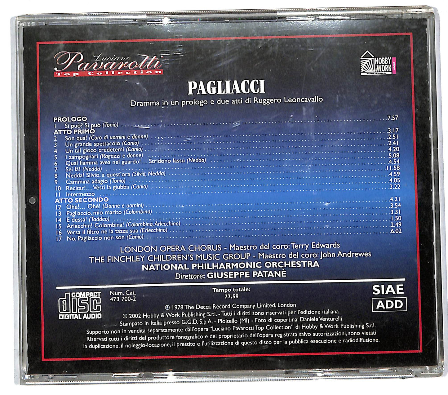 EBOND Pagliacci - Ruggero Leoncavallo - Luciano Pavarotti CD CD112119
