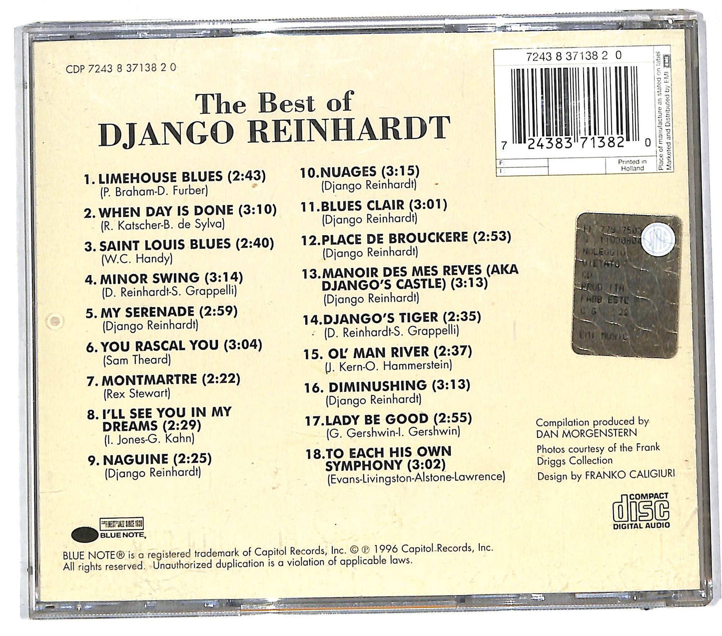EBOND Django Reinhardt - The Best Of CD CD112121