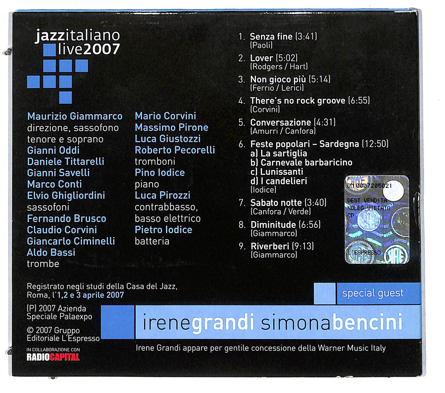 EBOND Parco Della Musica Jazz Orchestra - Jazzitaliano Live 2007 CD CD112136