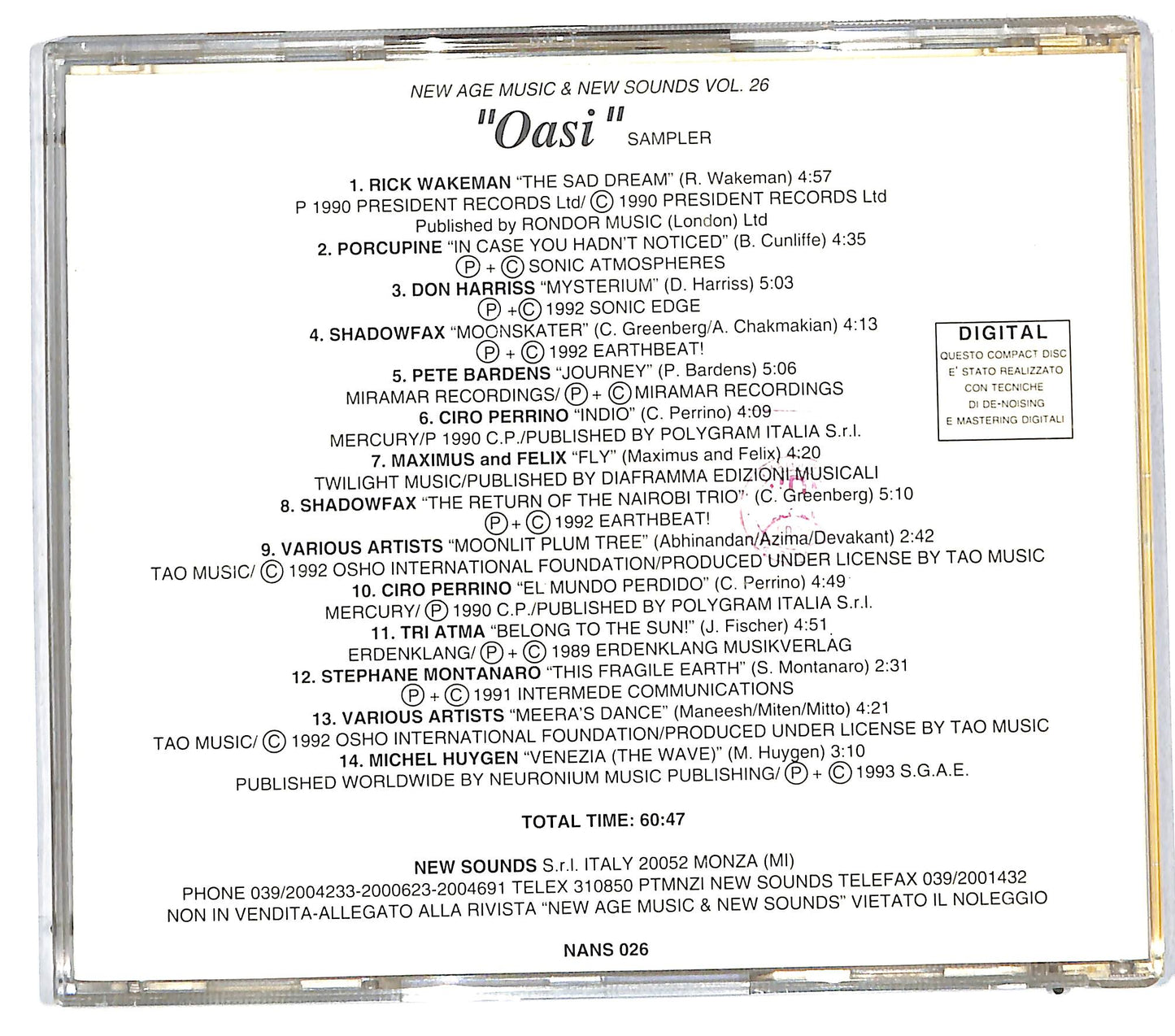 EBOND Various - Oasi - New Age CD CD112146
