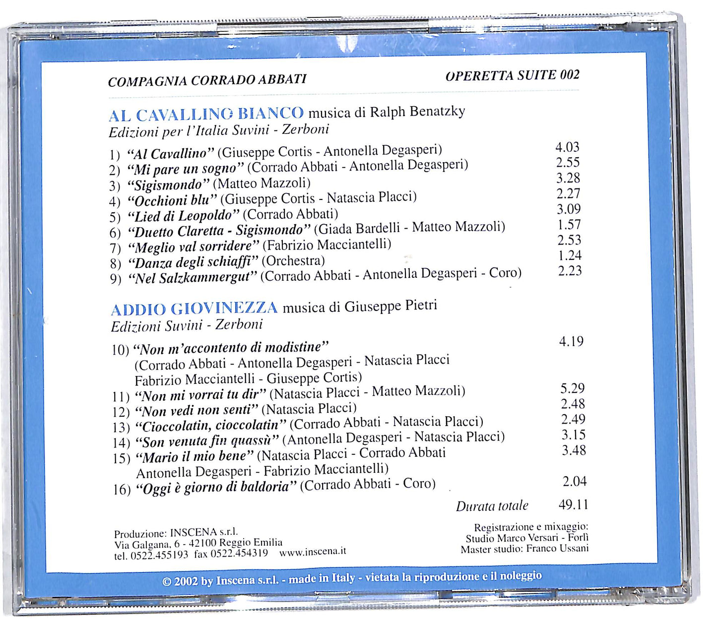 EBOND Operetta suite - compagnia corrado abbati EDITORIALE CD CD112202