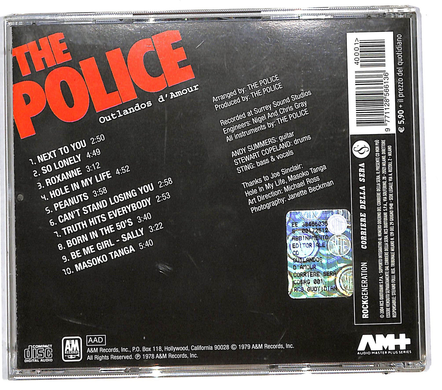 EBOND The Police - Outlandos D'Amour CD CD112317