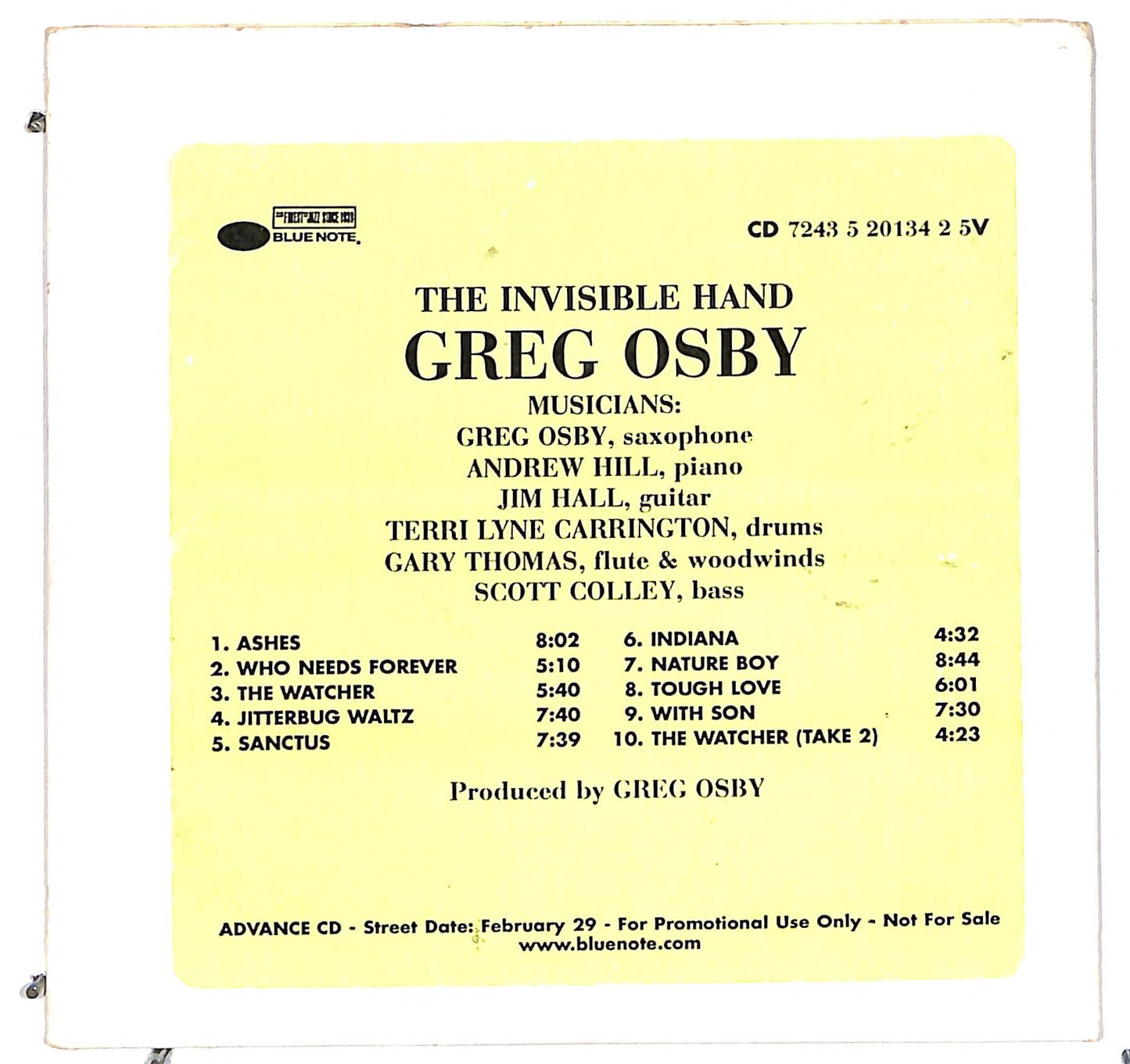 EBOND Greg Osby - The Invisible Hand CD CD112519