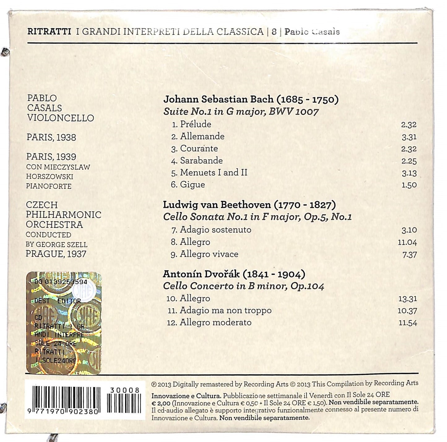 EBOND Pablo Casals - Pablo Casals CD CD112520