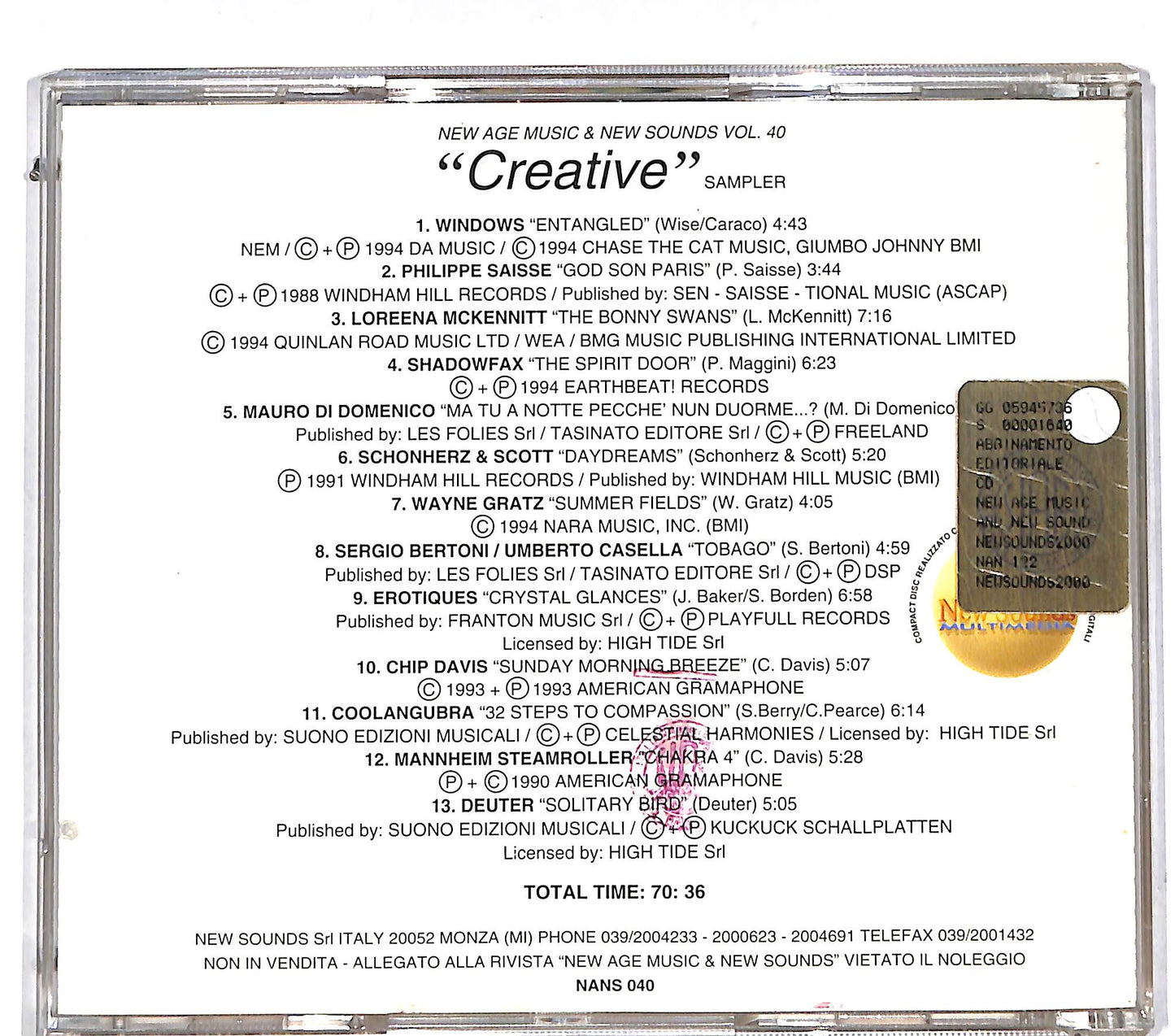 EBOND Various - Creative New Age CD CD112571