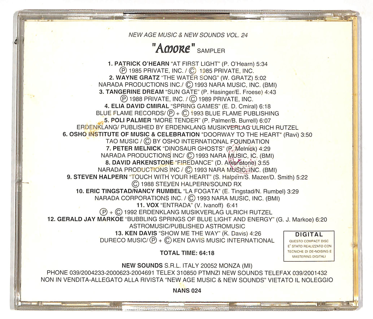 EBOND Various - Amore New Age CD CD112660