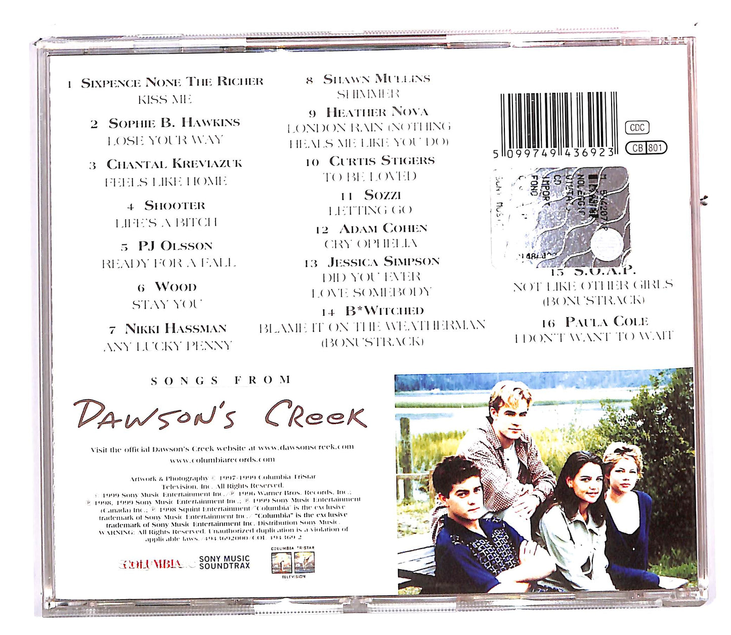 EBOND Various - Songs From Dawson's Creek CD CD112708
