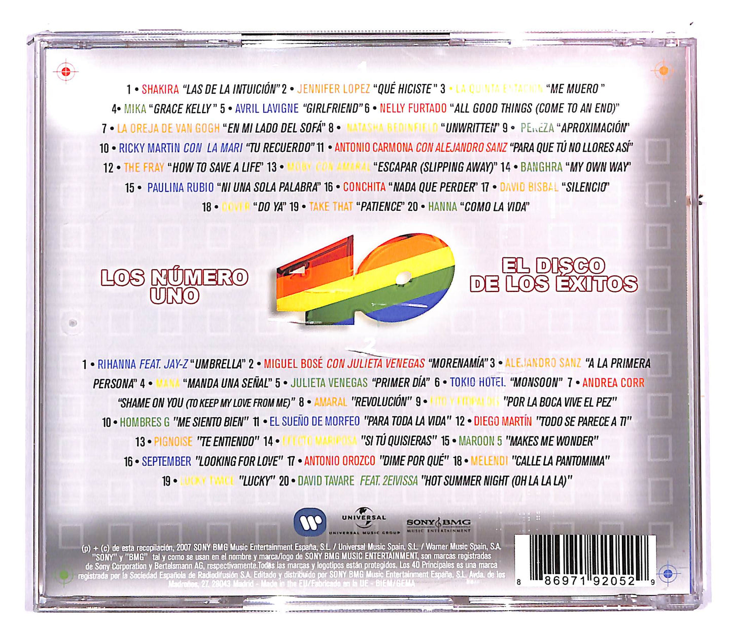 EBOND Various - Los Numero Uno 40 (El Disco De Los Exitos) CD CD112722