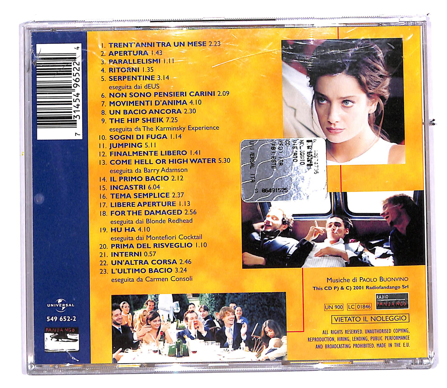 EBOND Paolo Buonvino - L'Ultimo Bacio (Colonna Sonora Originale) CD CD112735