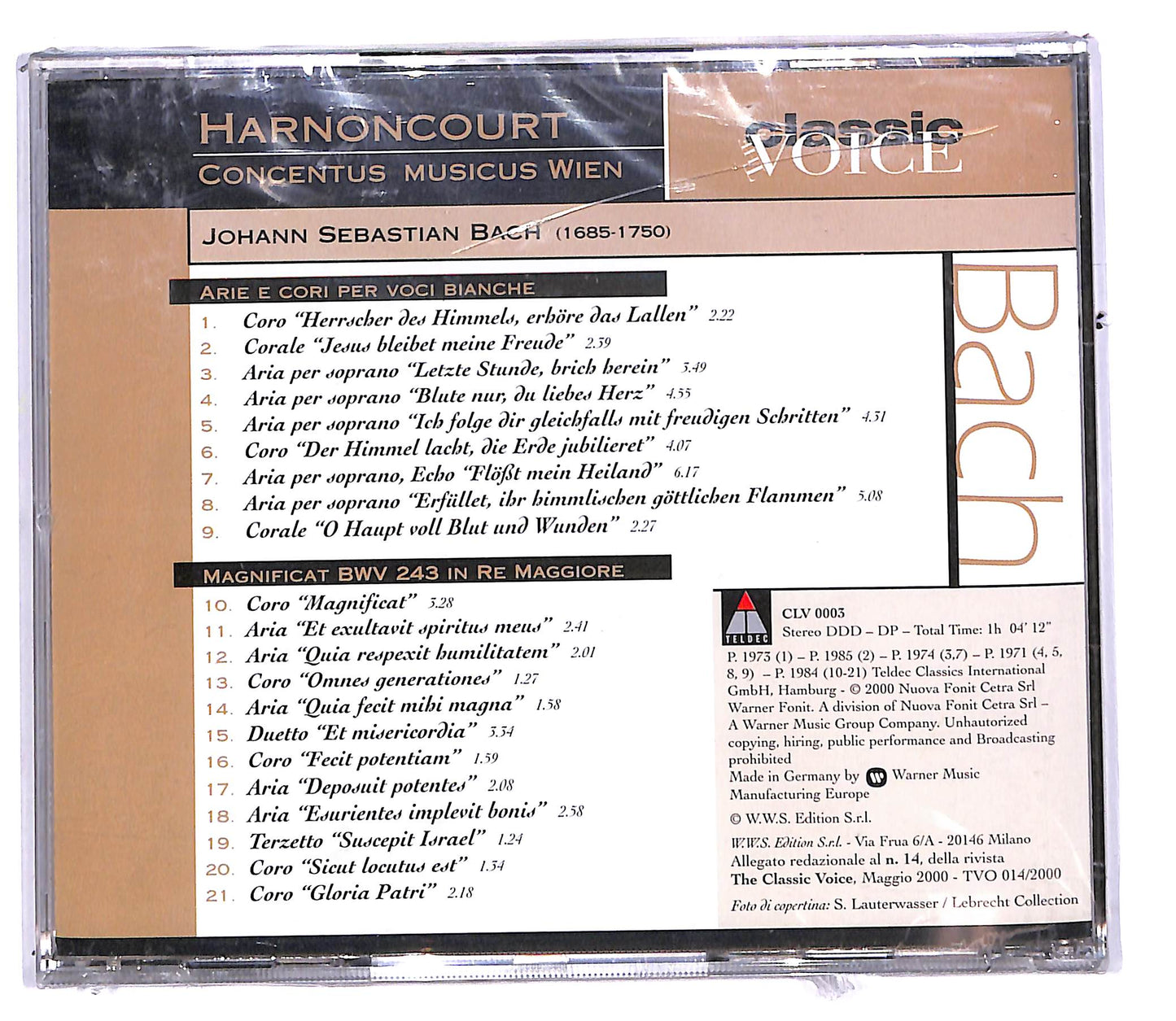 EBOND Bach - Arie E Cori Per Voci Bianche - VOICE CD CD112764