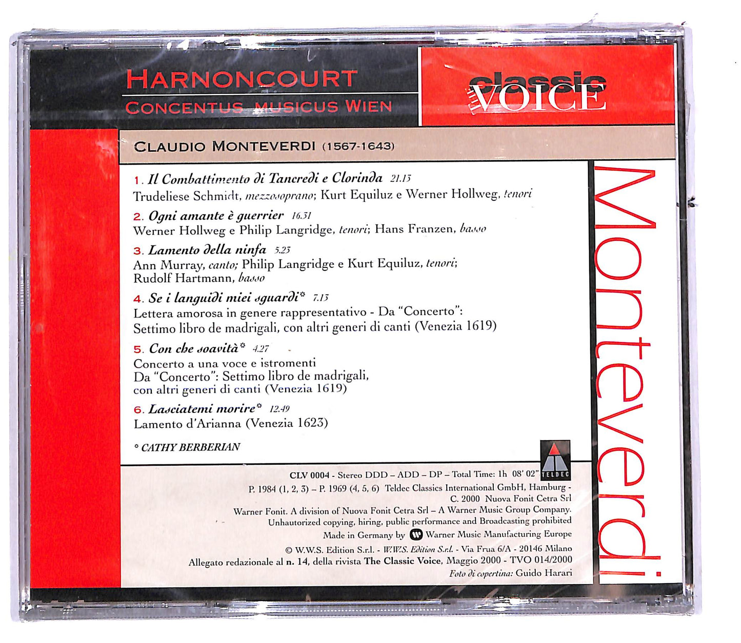 EBOND Monteverdi - Il Combattimento Di Tancredi E Clorinda CD CD112767
