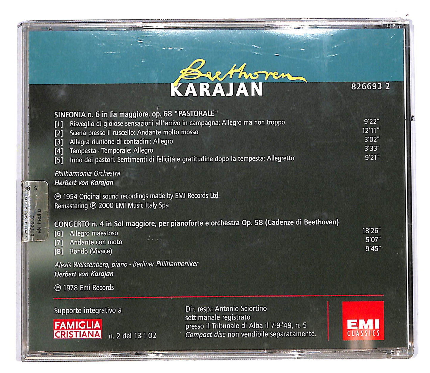 EBOND Beethoven Karajan - Sinfonia n.6 In Fa Maggiore CD CD112905