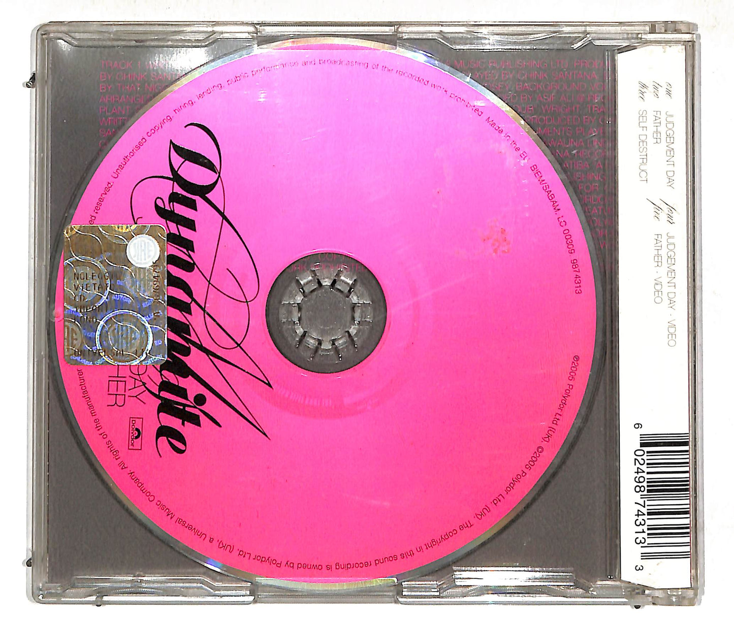 EBOND Ms. Dynamite - Judgement Day / Father CD CD113054