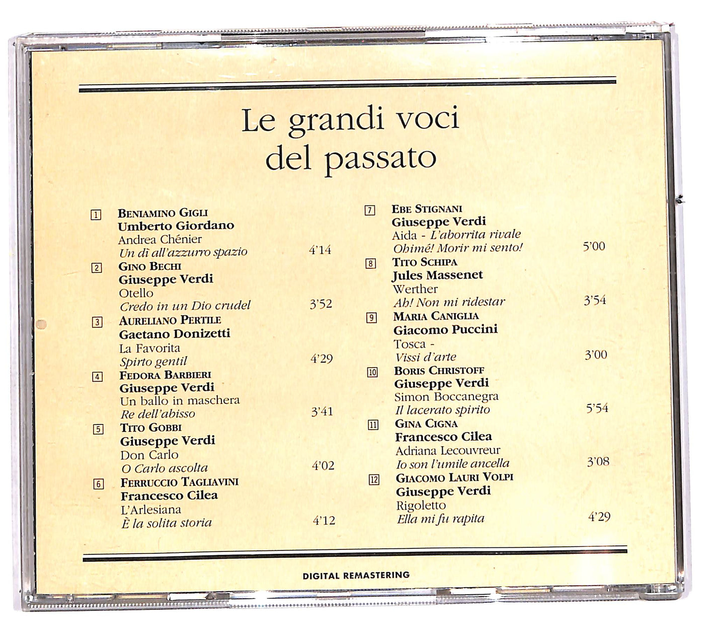 EBOND Various - Le Grandi Voci Del Passato CD CD113316