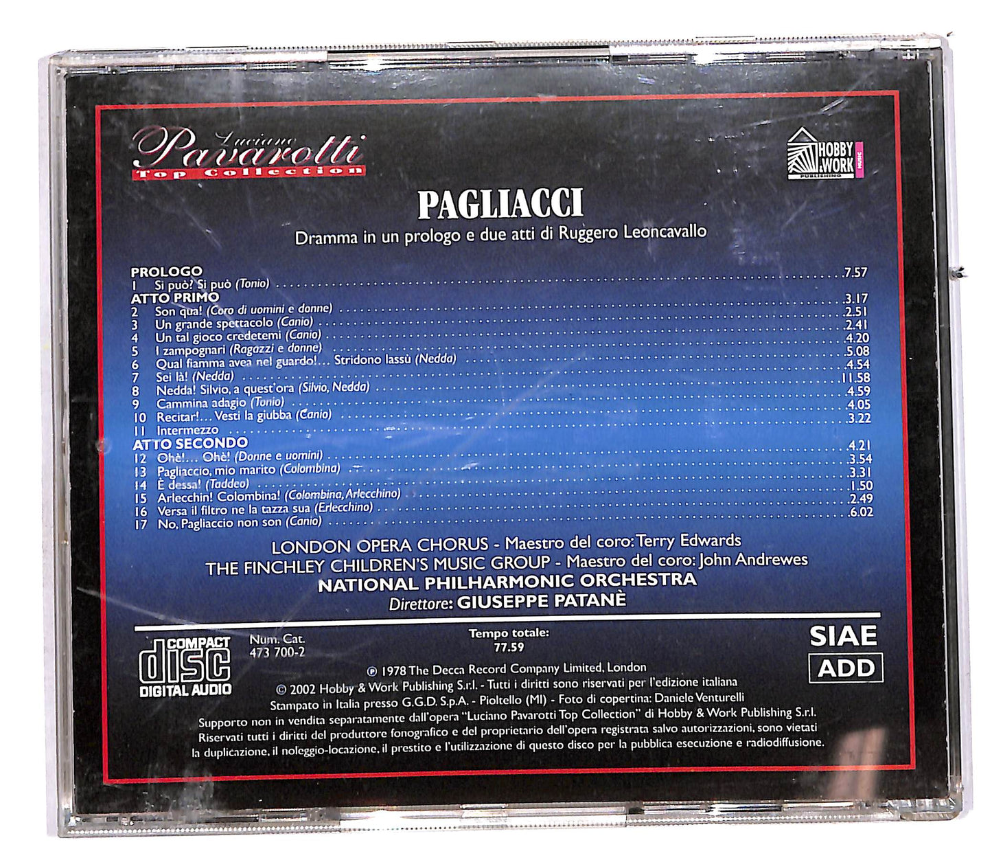 EBOND Luciano Pavarotti - Pagliacci EDITORIALE CD CD113332
