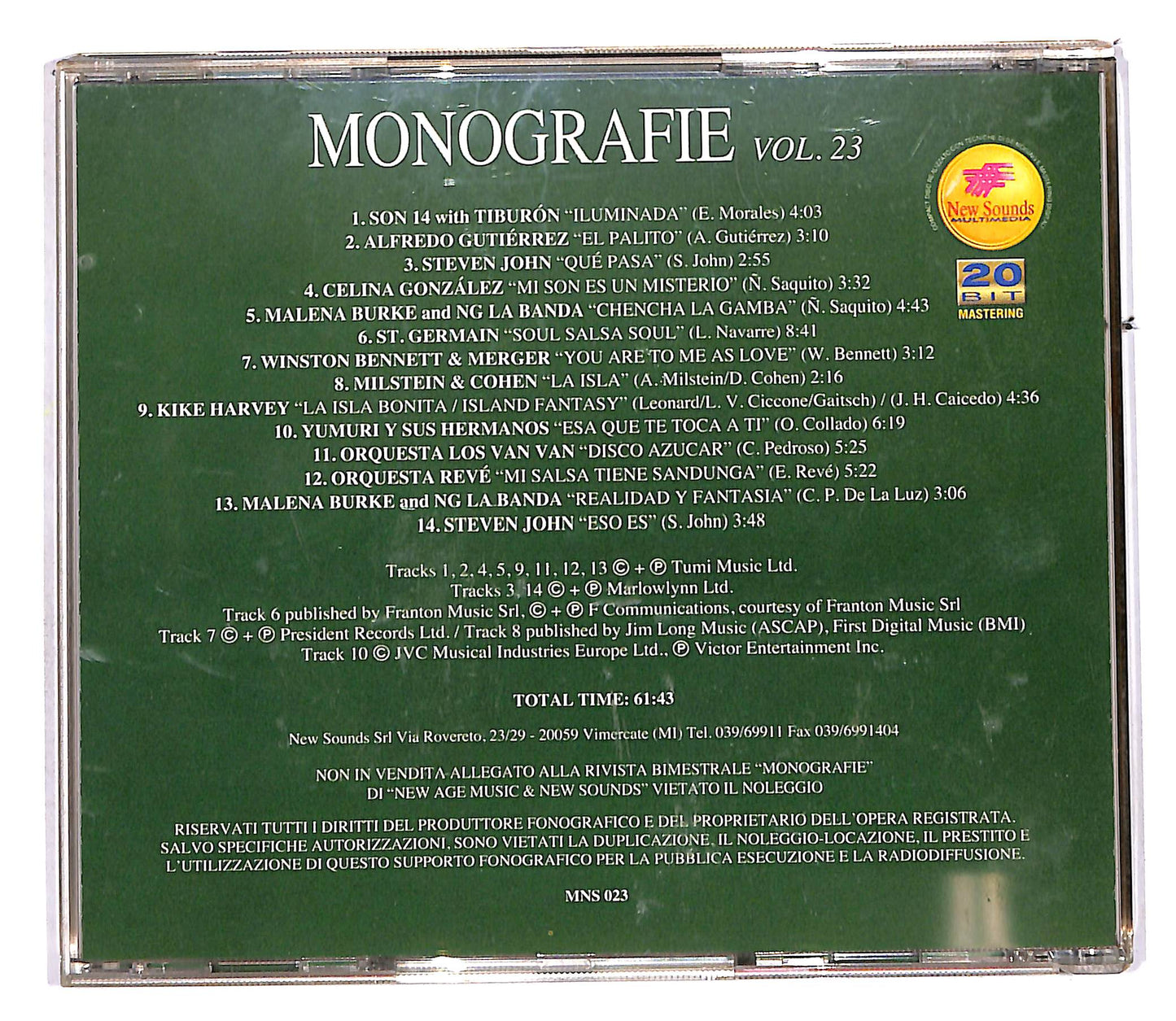 EBOND Various - Vol. 23 - Salsa E Ritmi Caraibici - Monografie CD CD113341