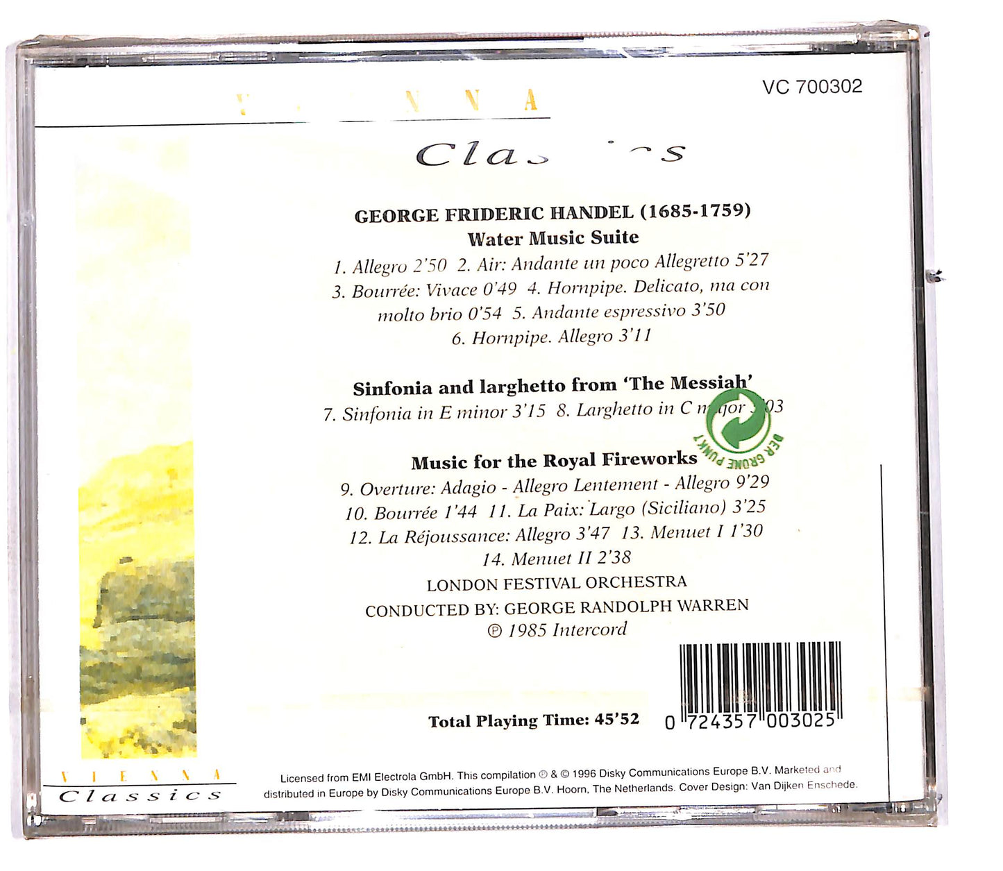EBOND Vienna Classics - Handel - Water Music CD CD113364