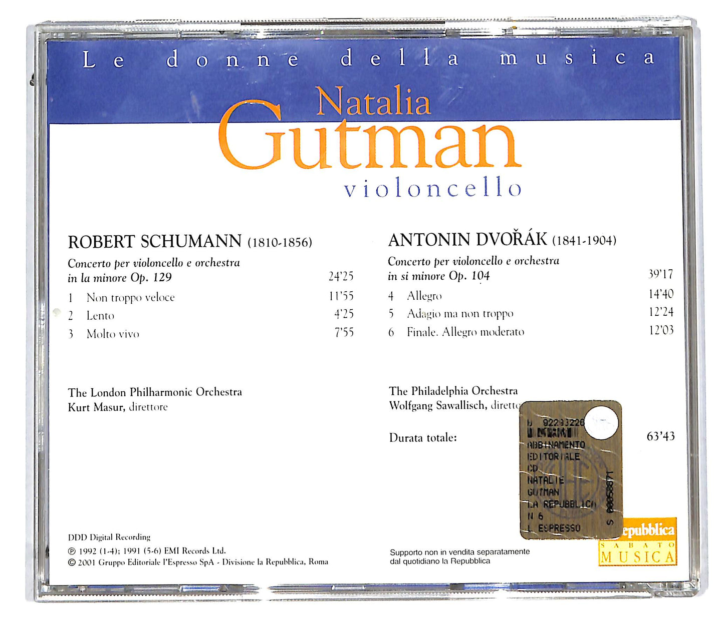 EBOND Natalia Gutman - Violoncello CD CD113562