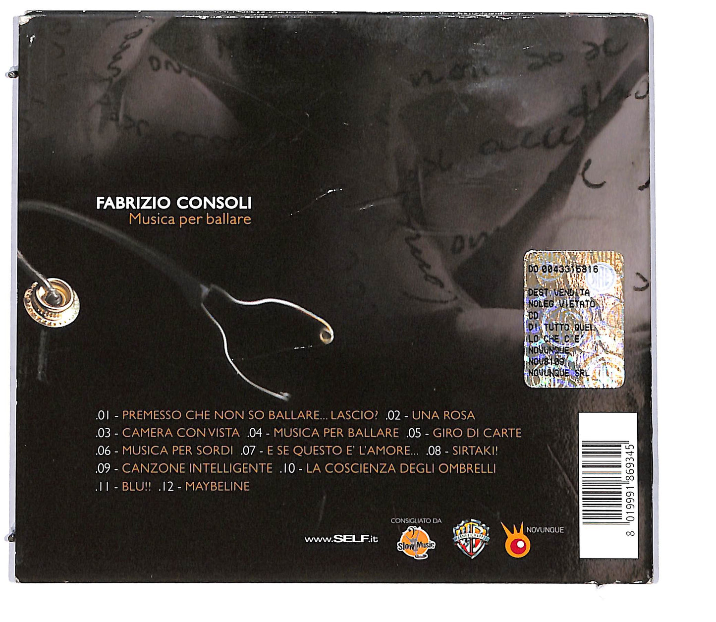 EBOND Fabrizio Consoli - Musica Per Ballare DIGIPACK CD CD113638