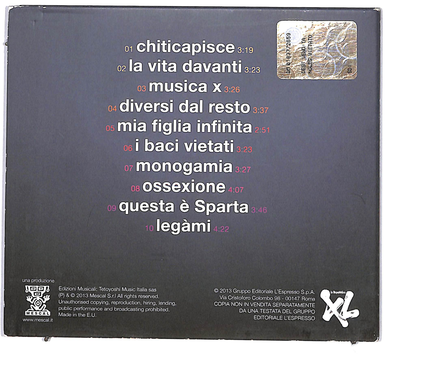 EBOND Perturbazione - Musica X DIGIPACK CD CD113641
