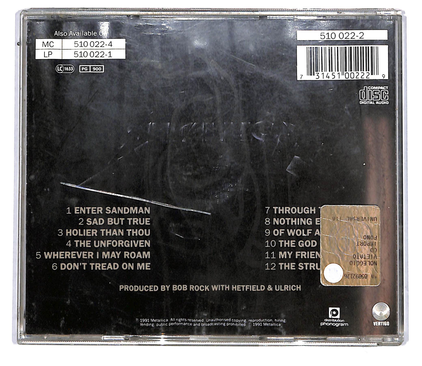 EBOND Metallica - Metallica CD CD113707