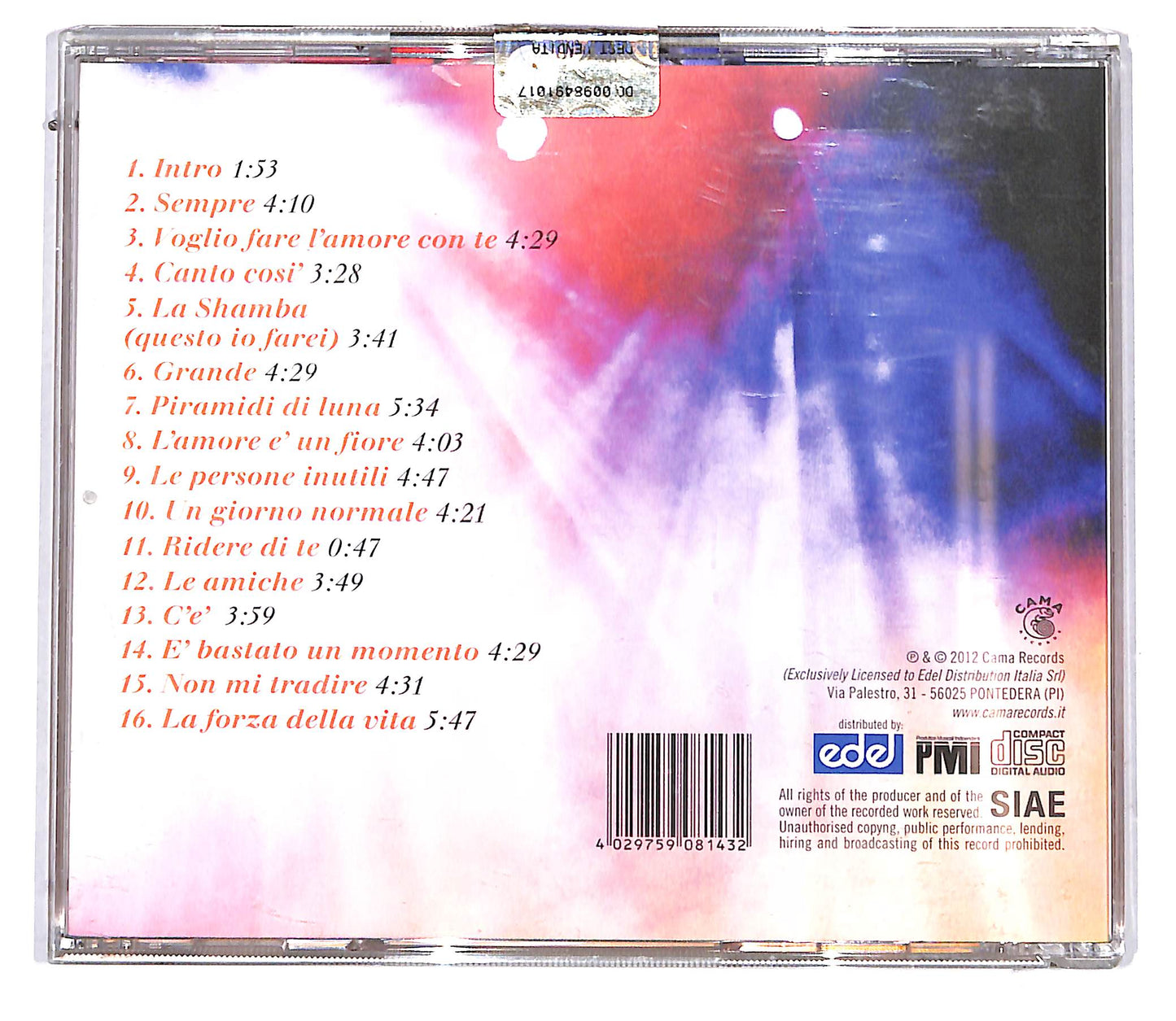 EBOND Paolo Vallesi - I Live You... CD CD113804