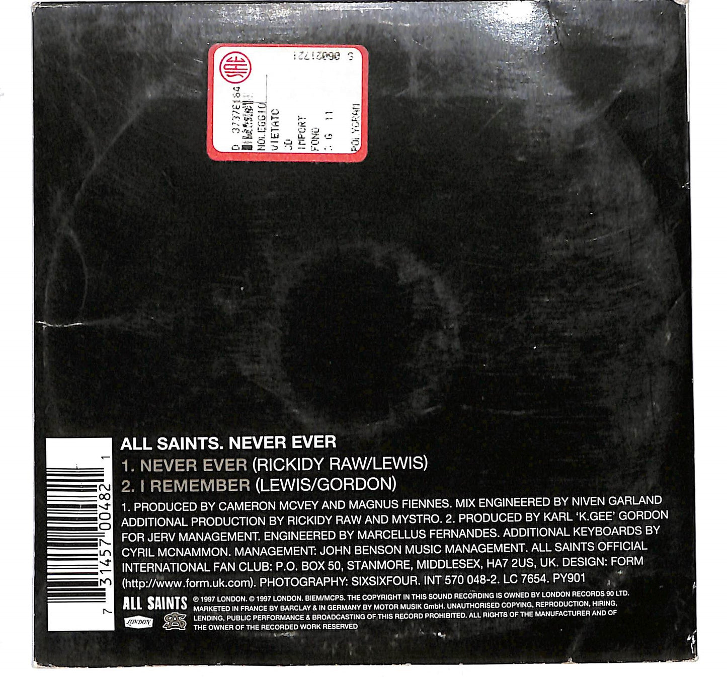 EBOND All Saints - Never Ever CD CD114145