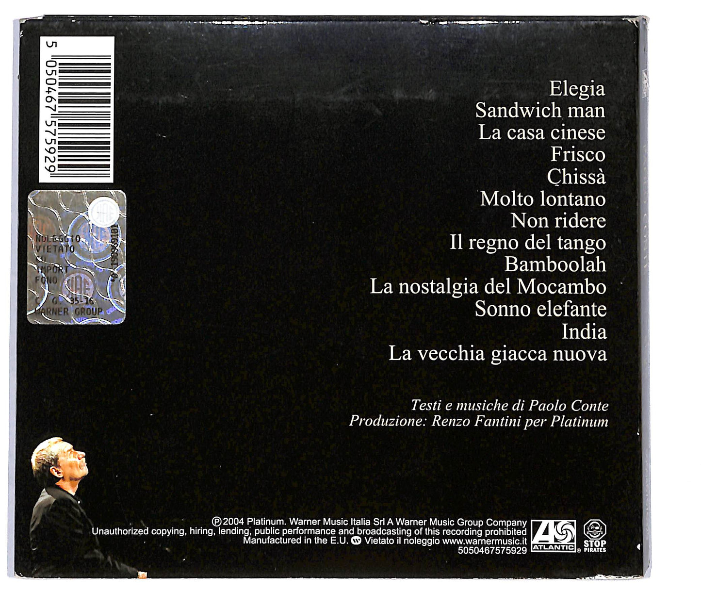 EBOND Paolo Conte - Elegia DIGIPACK CD CD114318