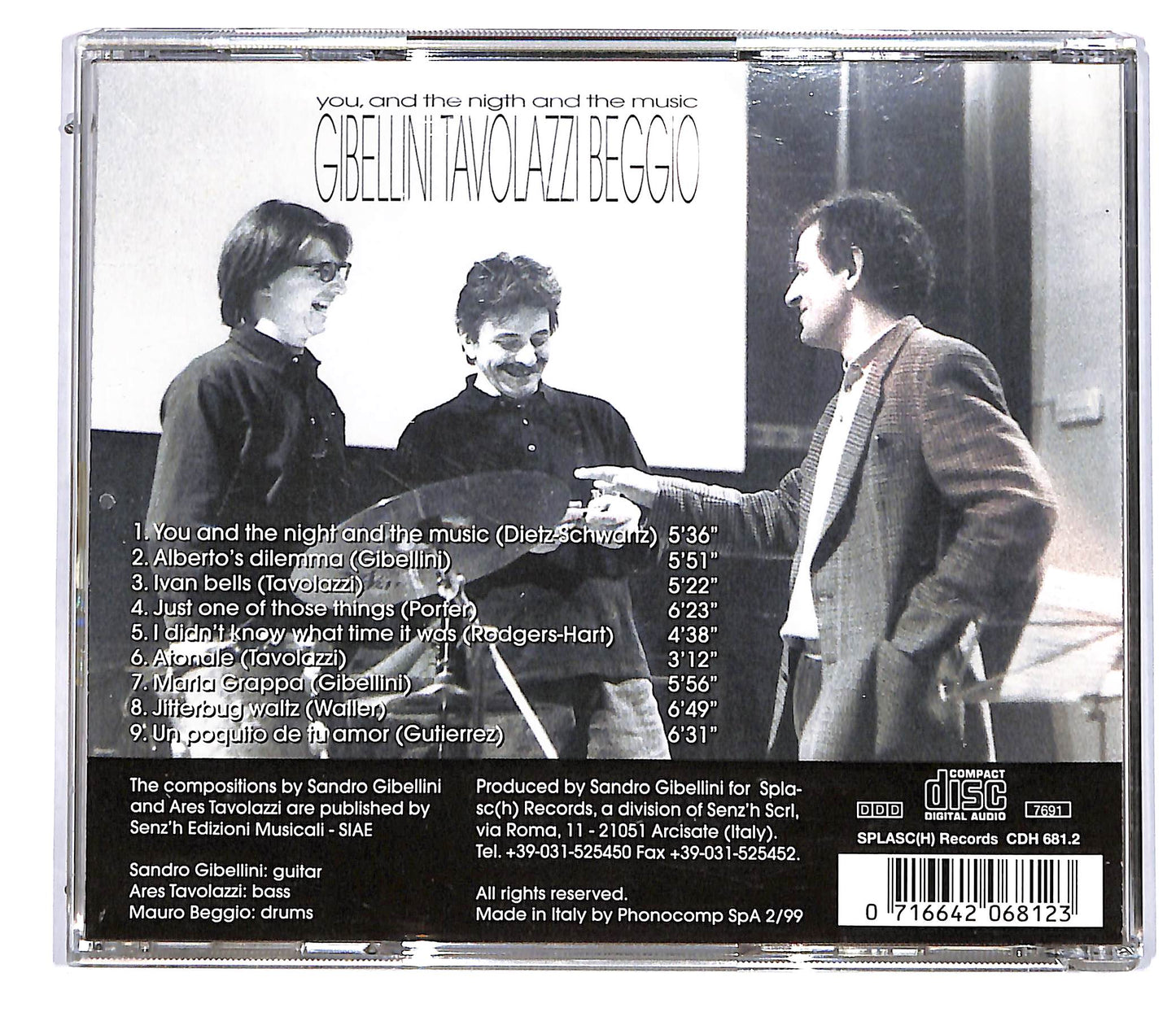 EBOND Gibellini Tavolazzi Beggio - You, And The Night And The Music CD CD114457