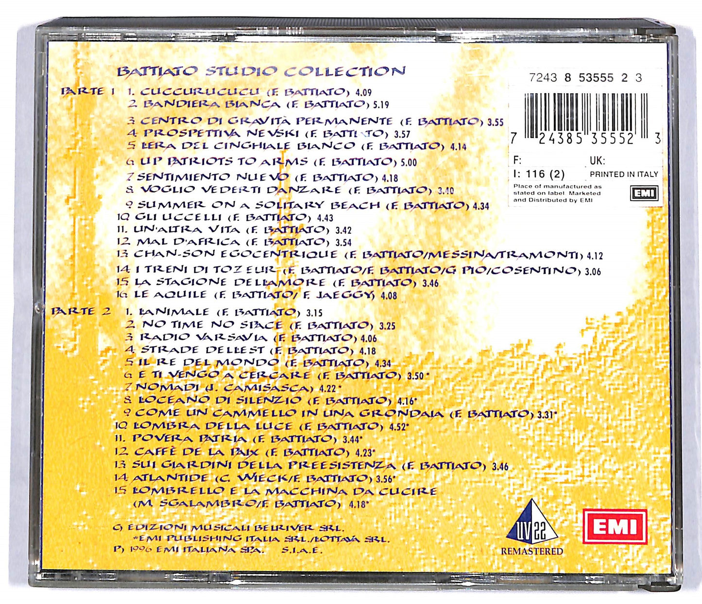 EBOND Franco Battiato - Battiato Studio Collection CD CD114521