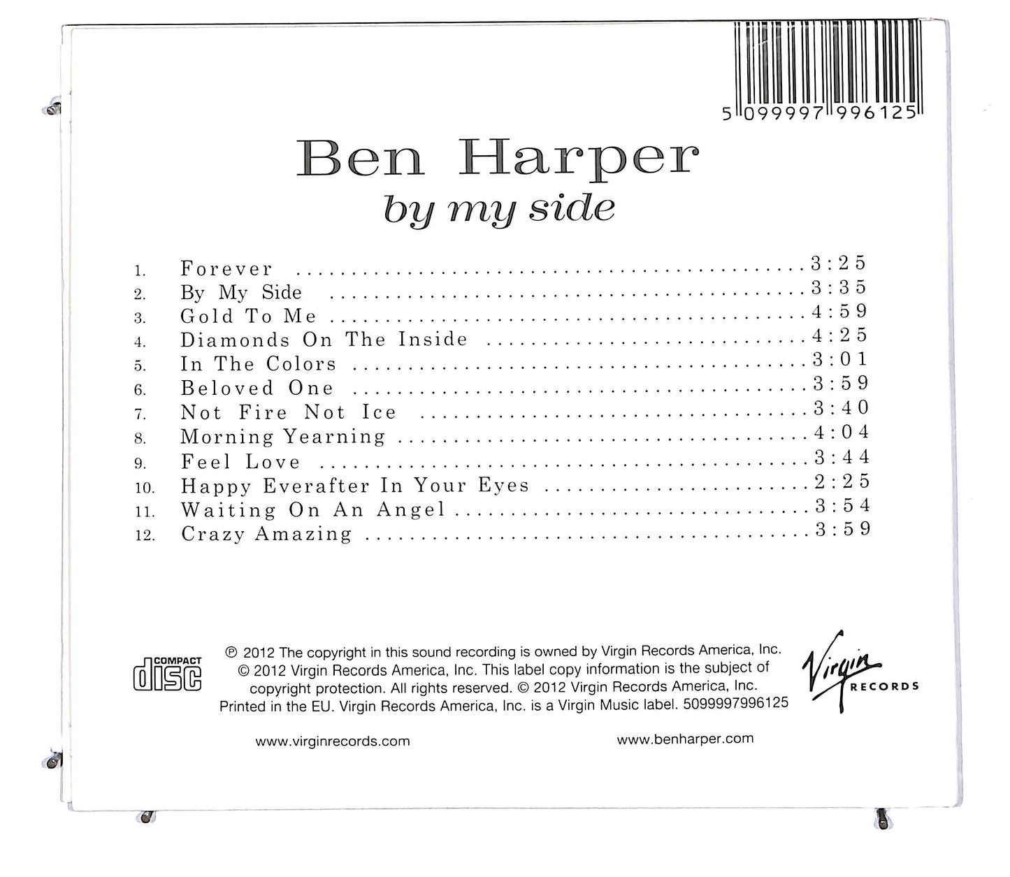 EBOND Ben Harper - By My Side DIGIPACK CD CD114609