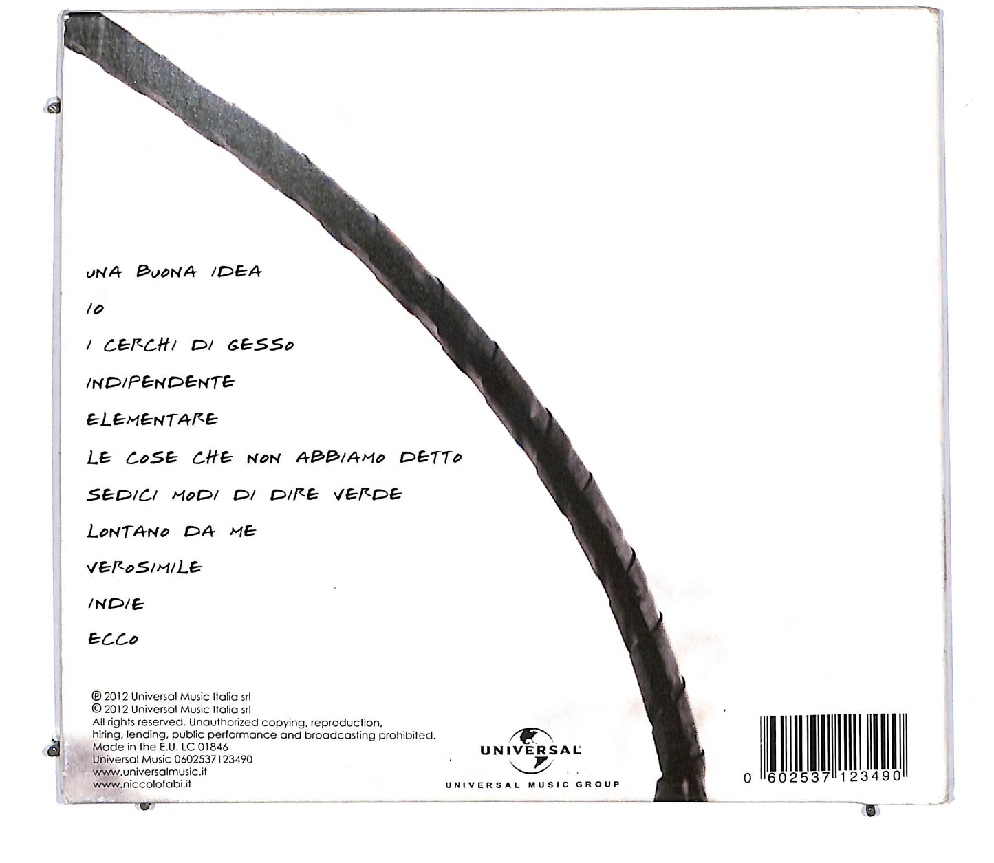 EBOND Niccolo Fabi - Ecco DIGIPACK CD CD114626