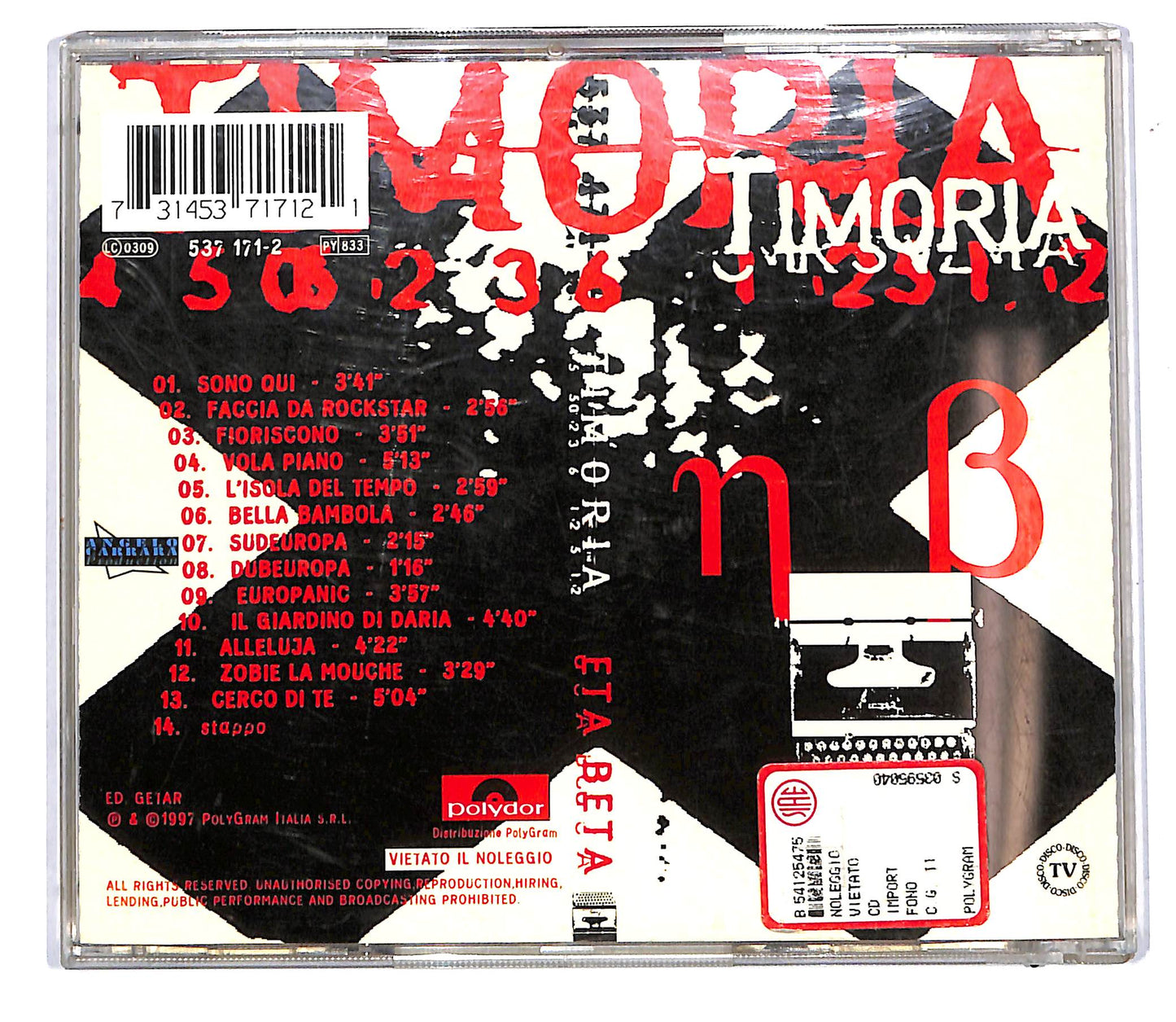 EBOND Timoria - Eta Beta CD CD114652