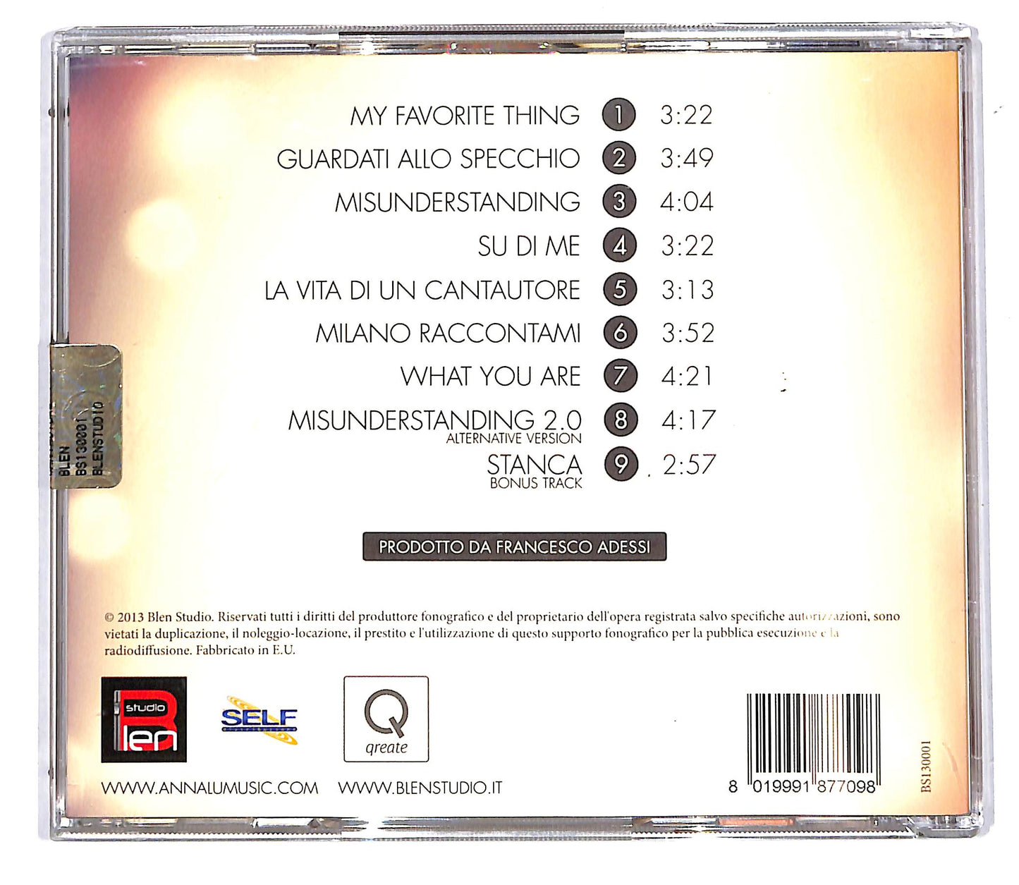 EBOND Annalu - la vita di un cantautore CD CD114740