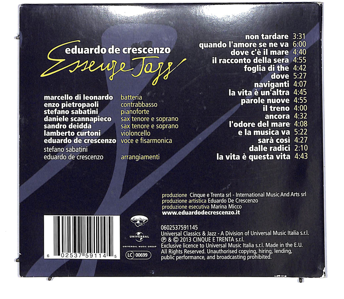 EBOND Eduardo De Crescenzo - Essenze Jazz CD CD114846