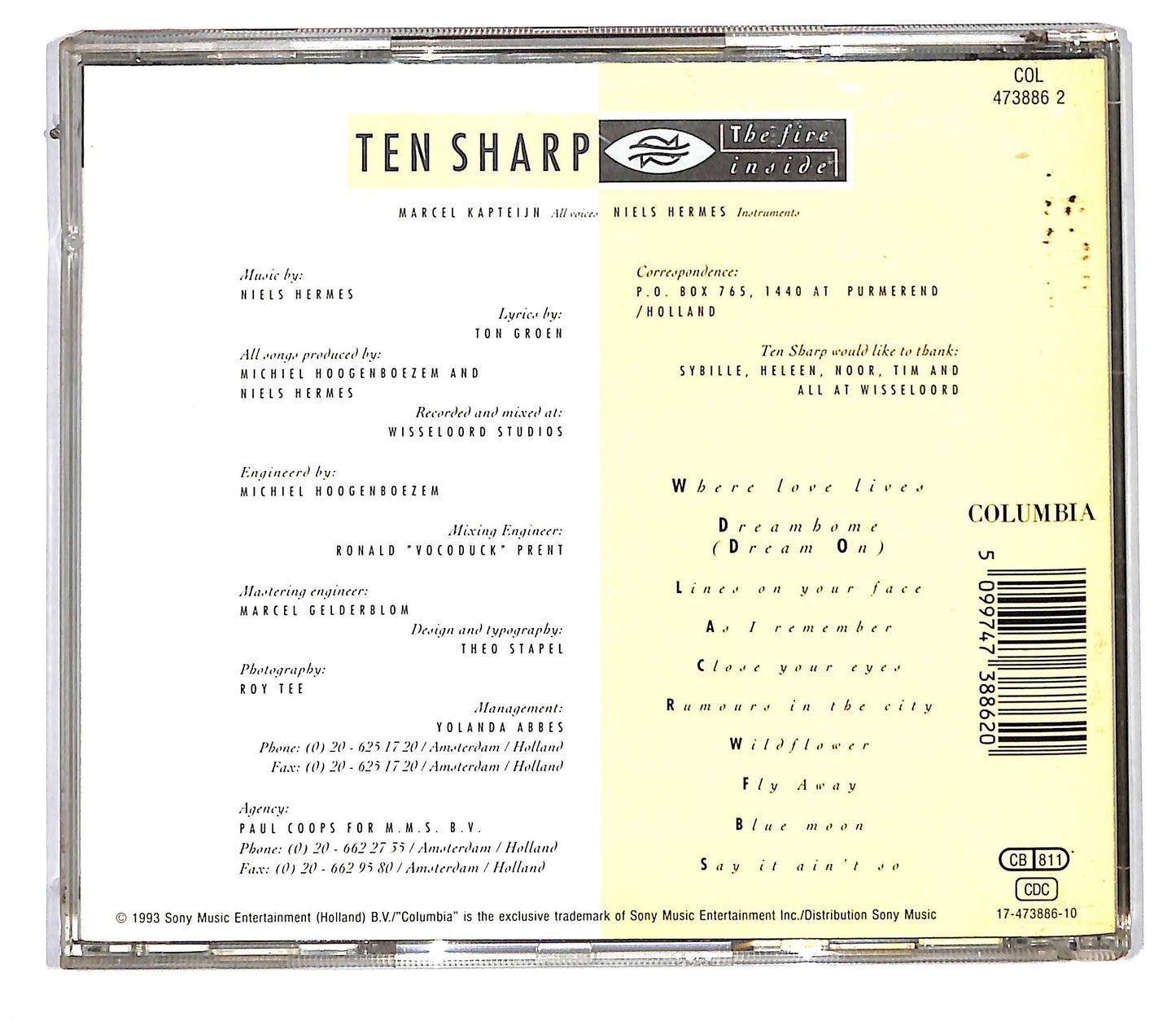 EBOND Ten Sharp - The Fire Inside CD CD114942