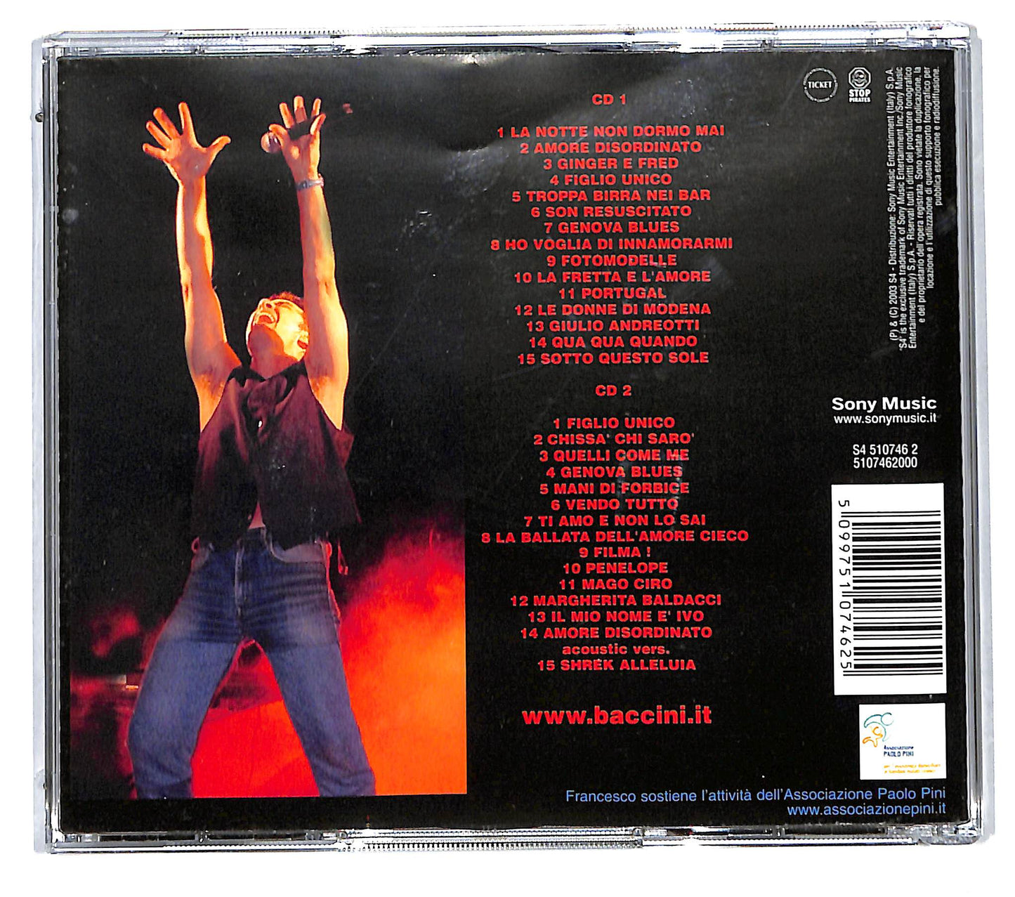 EBOND Francesco Baccini - La Notte Non Dormo Mai Live On Tour 2002 CD CD115308