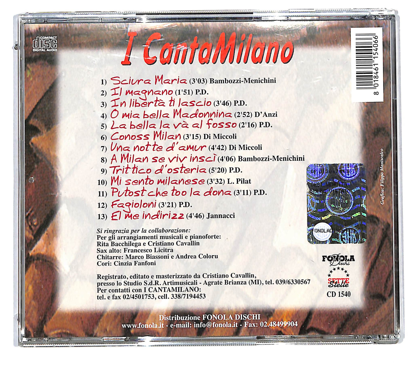 EBOND I CantaMilano - Sciura Maria CD CD115310