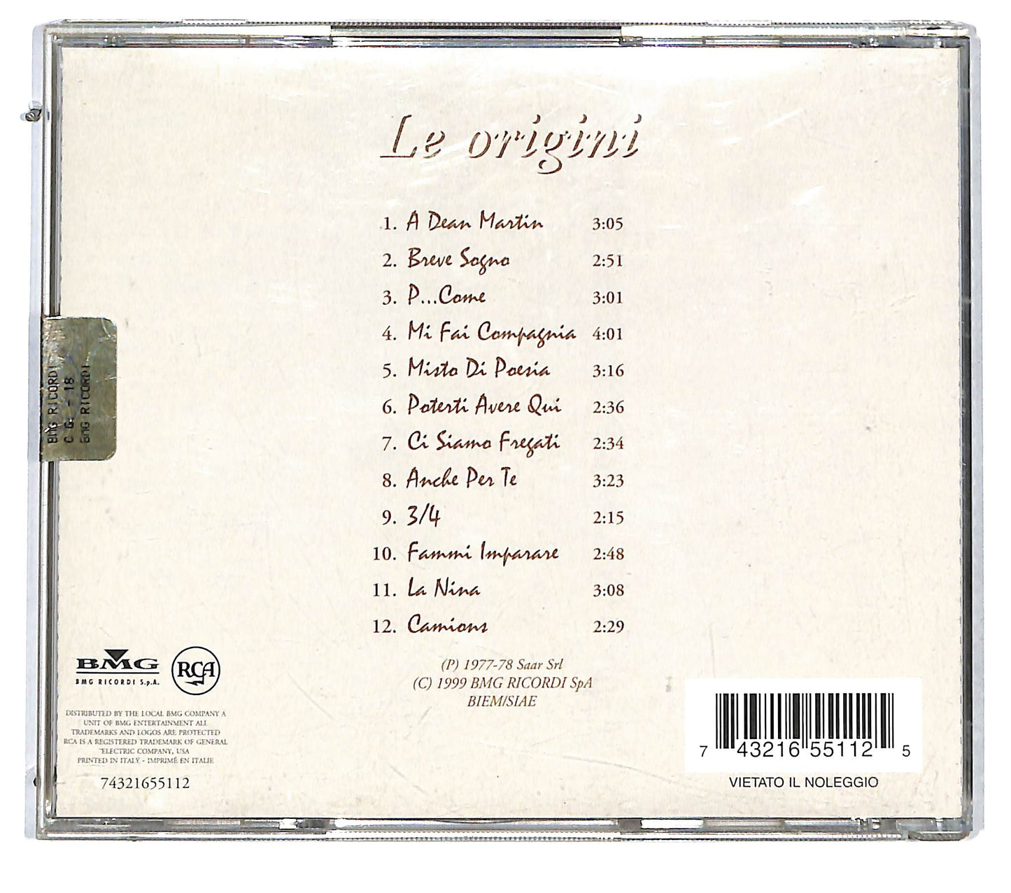 EBOND Fabio Concato - Le Origini CD CD115318